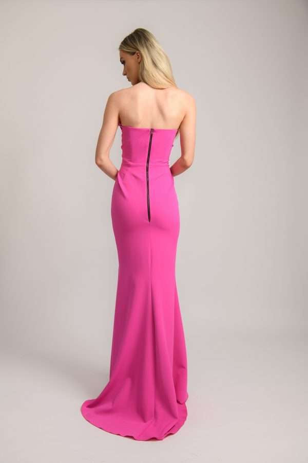 Verity, pink maxi dress, second view.