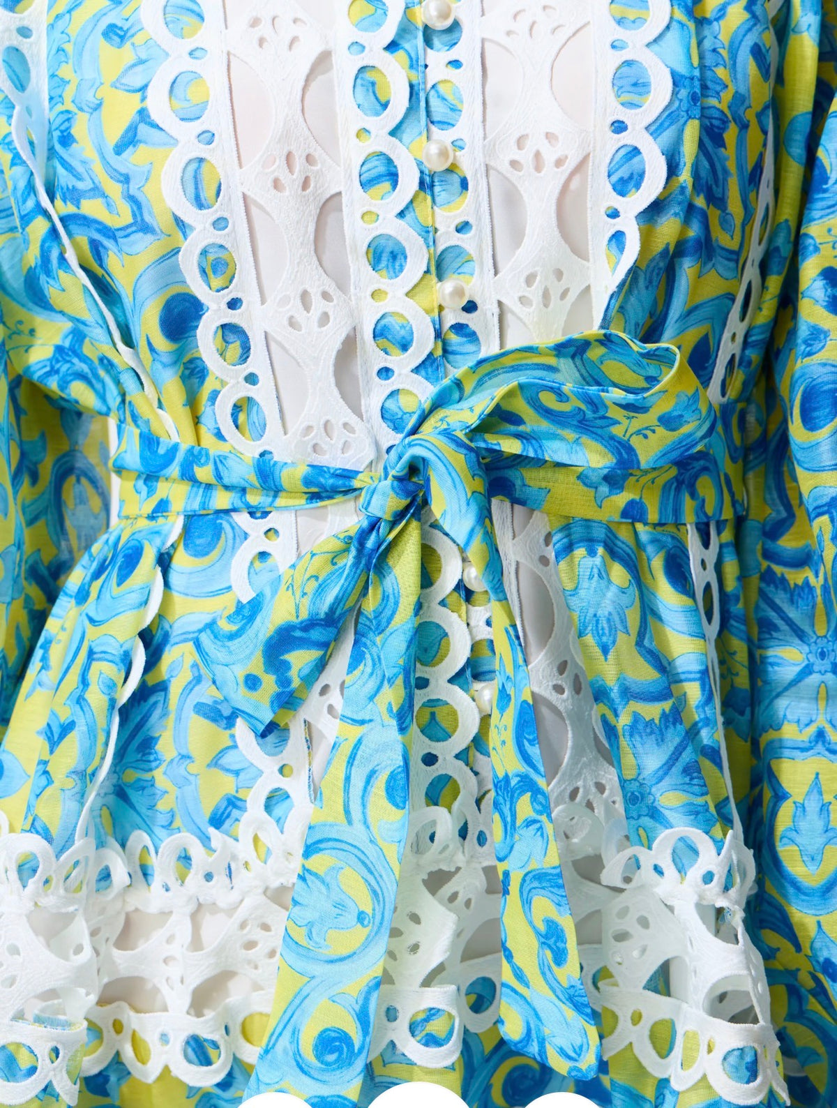 Audrey, blue mini dress, fifth view.
