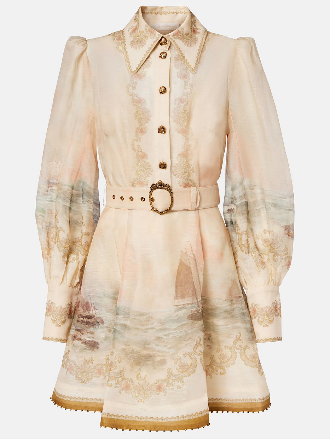 Delilah, cream mini dress, second view.